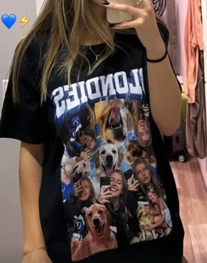 Camisa oversized personalizada com fotos e cachorros